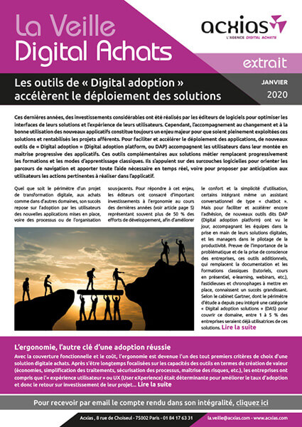 Les outils de « digital adoption » accélèrent le déploiement des solutions